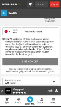 Megapari Türkiye iOS Uygulaması Görseli