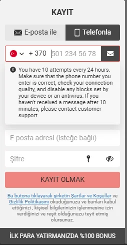Megapari Türkiye Mobil Site Giriş Görseli