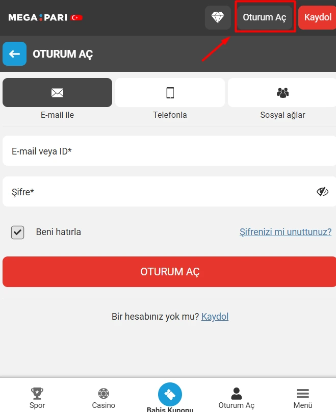 Megapari Uygulaması Megapari Cihazlar için Uygulama